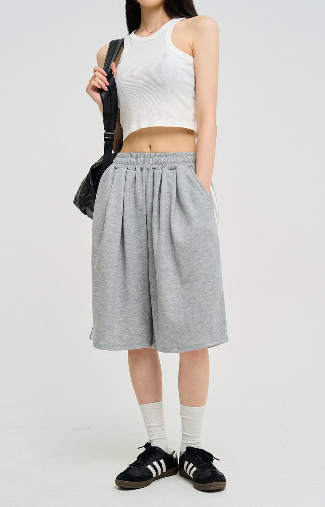 【U LAN】track wide Bermuda sweatpants 0002_0f0774e4-924d-47f7-b0d0-