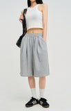 track wide Bermuda sweatpants