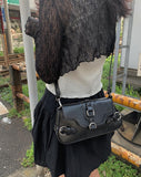 Miru Buckle Square Leather Bag