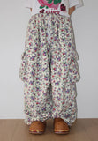 FLORAL FLEECE CARGO PANTS