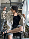 Linen bomber summer jacket