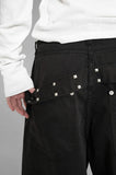 Slit-up Belt Cotton Pants