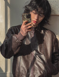 Ito Two Way Crack Leather Jacket