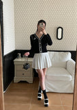 Thiel Rose Color Matching Knit Cardigan