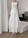 Rie Chiffon Layered Tulle Skirt