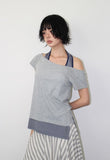 HALTER LAYERED OFF-TEE
