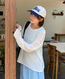 Byulo Basic Summer Linen Long Sleeve Tee
