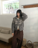 Helky Nordic Pattern Two-Way Knit Zip-Up