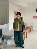 [unisex] Moenel Color Round Over Knit Cardigan