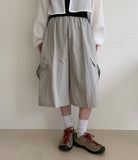 [unisex] Jeddon Nylon Banding Cargo Bermuda Pants