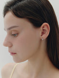 H Edition Silver Rainy One-Touch Earrings