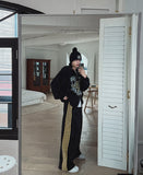 Solid track line two way training pants