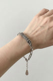 Chain layered silver bracelet