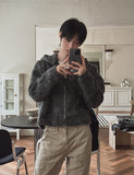Rookie Mohair Cropped Hooded Jacket