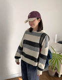 Lofted Stripe Hood Knit