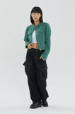PIPING WOOL BIKER JACKET