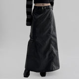 Kid Low Leather Long Skirt