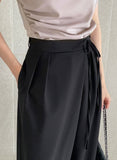 Carpit Unbalanced Wrap Wide Slacks