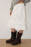 BUBBLY FRILL MIDI SKIRT