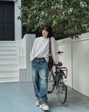 Lorins Velour Round Long Sleeve Tee