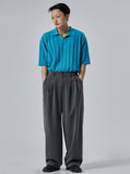 Pop-up open collar knit