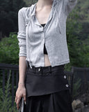 Elv See-through Hood Cardigan