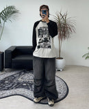 Derriff Color Matching Long Sleeve T-Shirt