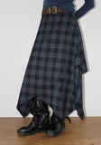 [BELT SET] FLOW PLAID CHECK SKIRT