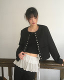 Into Wool Tiered Frill Wrap Skirt