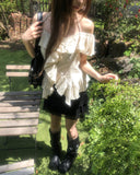 Bloom Corsage Frill Blouse