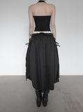 Ar Cowl Neck Halter Tube Top