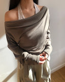 [Fake Layered] Ilun Dot Layered Long Sleeve T-Shirt