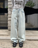 Delf Ice Washed Wide Denim Pants