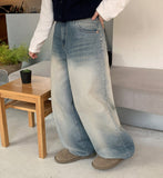 Sutin Washed Wide Denim Pants