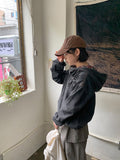 Torain Check Denim Hood Anorak Sweatshirt