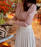 Velia V-Neck Cubic Cardigan