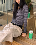 Mono multi-stripe slim hoodie