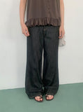Capuri Denim Wide Pants