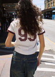 93 Track Crop Ringer T-Shirt