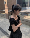 Yota Off Shoulder Short Sleeve Blouse