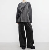 (Unisex) Lenan String Slit Pants