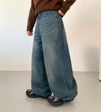 Tsunema washing wide denim pants