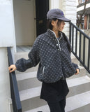 Tana Dot Fluffy Half Snap Button Fleece