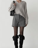 Leaf Wool High Shorts
