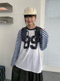 Ryan Printing Stripe Over Long Sleeve Tee