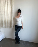 Turning Roll-up Three Quarter T-shirt