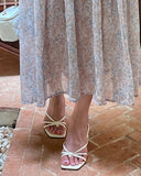 Jyubeulri strap sandal heel (6 cm)