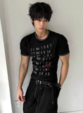 Crop Muscle Fit Ringer Archive T-shirt