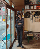 Cheek Black Washing Bootcut Denim