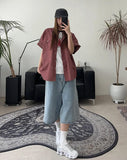 Mark Ethnic Bermuda Denim Pants